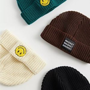 4 colors Available New Market X Smiley Beanie